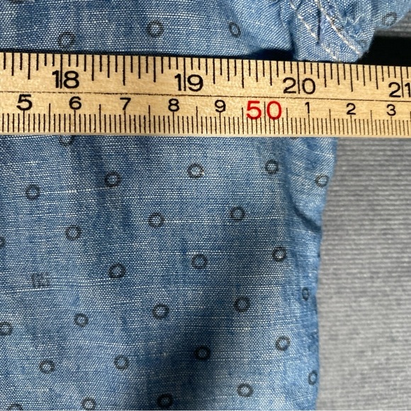 G Star Raw Denim Mens XL Casual Blue Chambray Button Down Shirt Dual Pocket - Picture 2 of 9